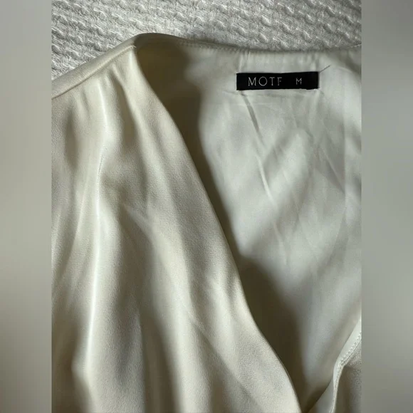 MOTF | NWT Belted Satin Fringe-Hem Dress - Picture 9 of 10